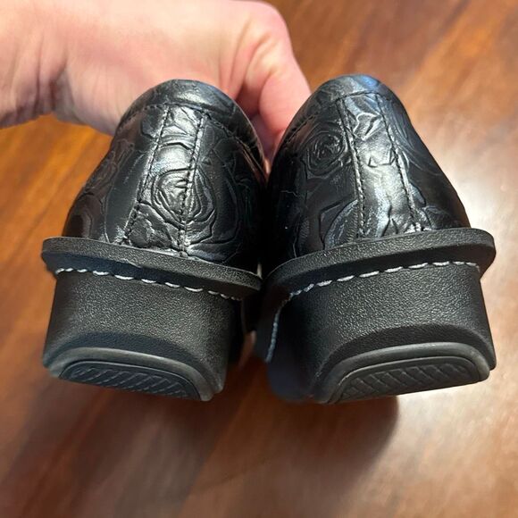 Alegria by PG Lite Leather Black Floral Clinic Mules Clogs Women’s US 8 / 8.5 EU - Picture 4 of 8